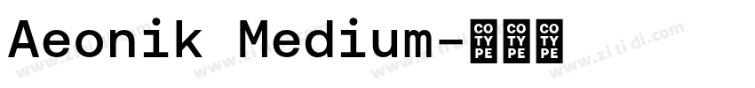 Aeonik Medium字体转换